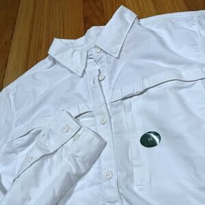 NWT L.L. Bean Mens White UPF 50+ Tropicwear Button-Up Shirt Size XL New